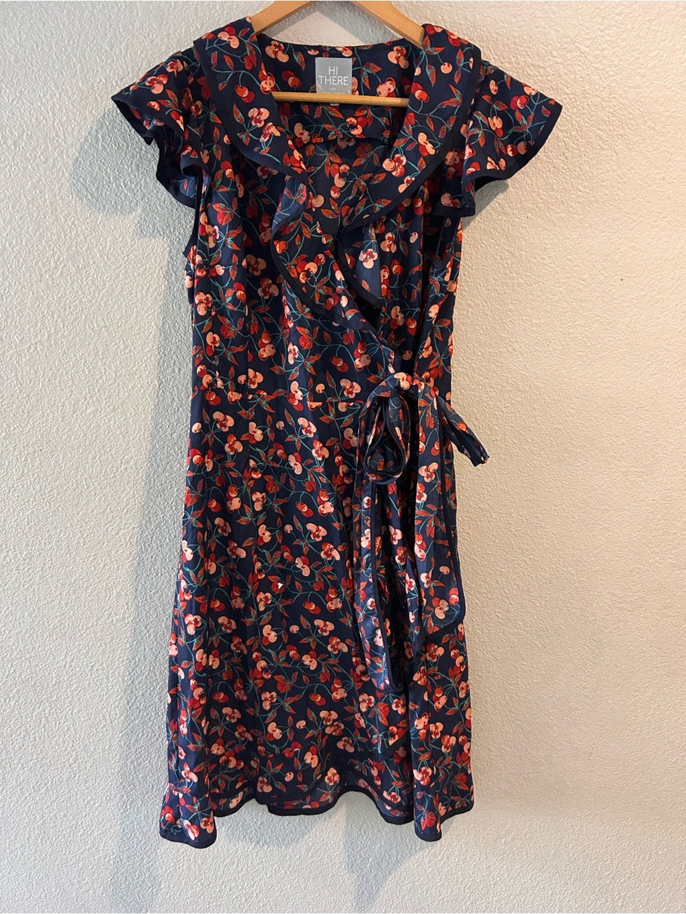 Anthropologie Hi There by Karen Walker Cereja Cherry Print Dress size 6 small - Picture 2 of 6